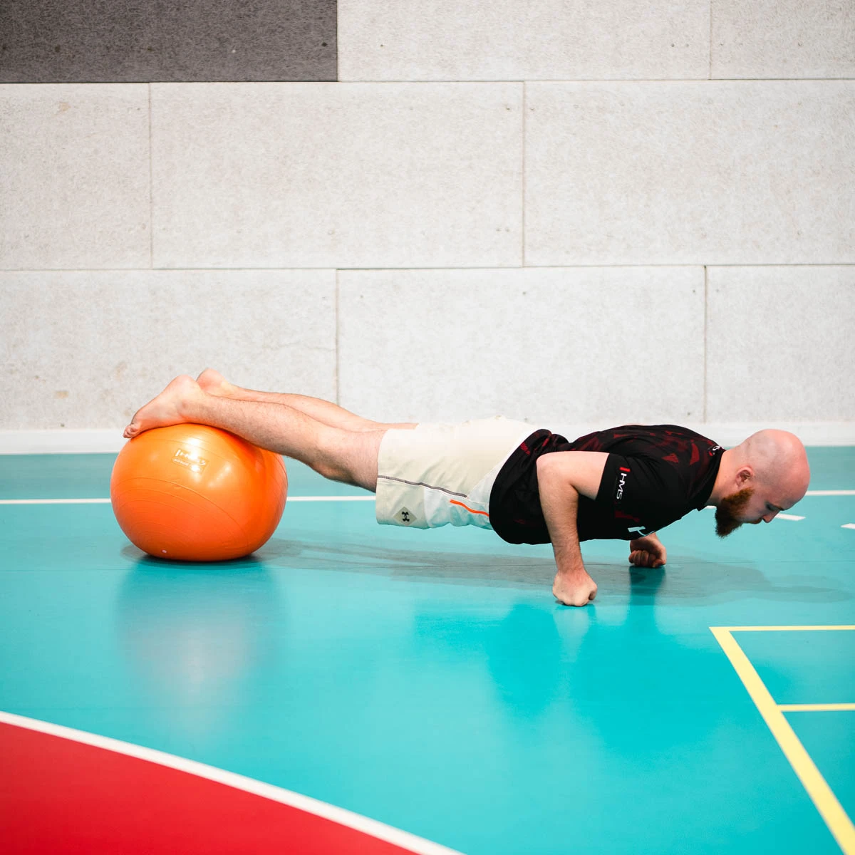 Võimlemispall HMS YB02N Gym Ball 55 cm, oranž - Image 7