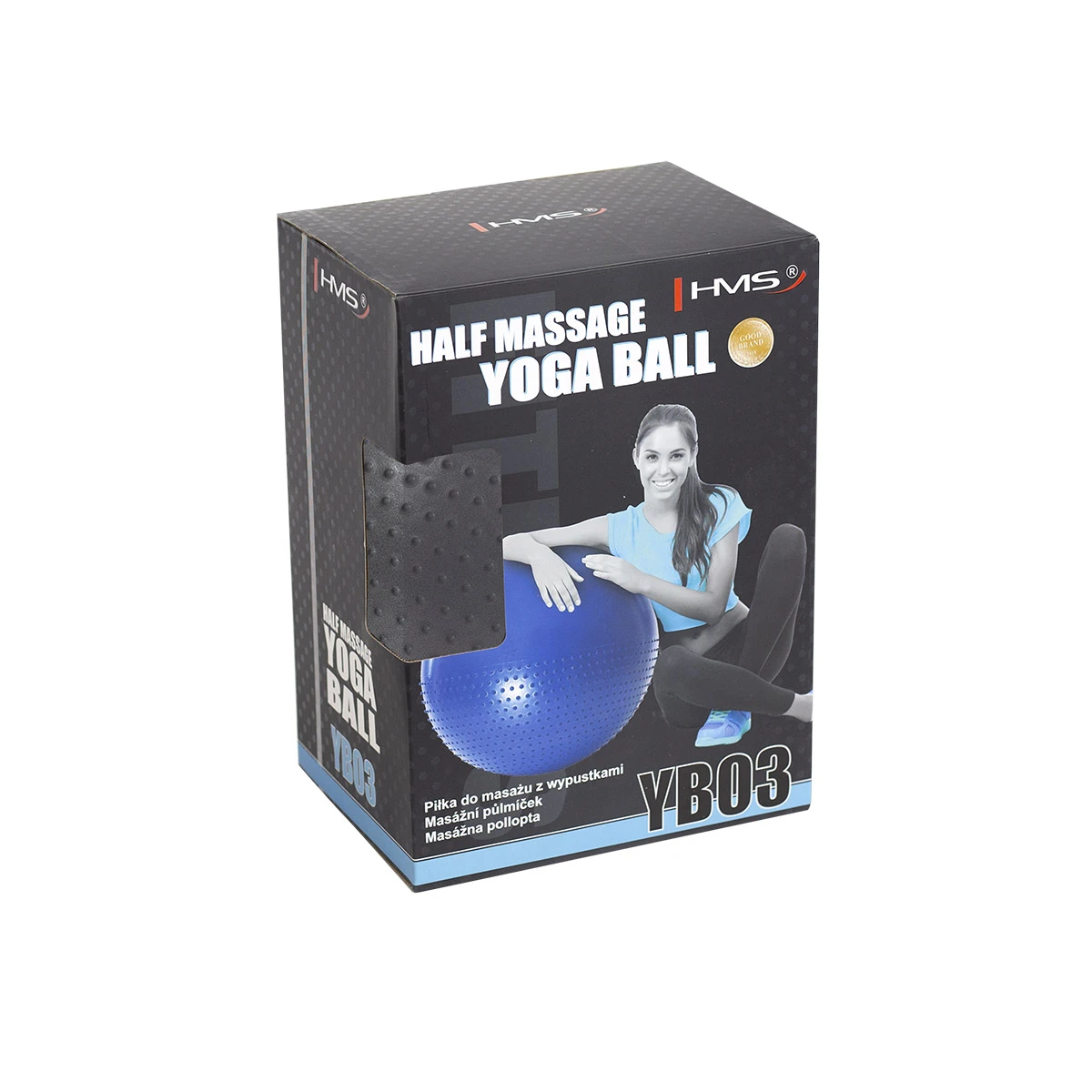 Võimlemispall HMS YB03N Gym Ball 75 cm, must - Image 6