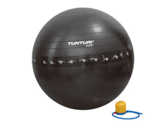 Võimlemispall TUNTURI Gymball 75cm anti-burst, must