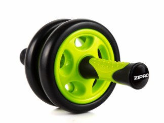 Võimlemisrull ZIPRO Exercise Wheel, must-roheline