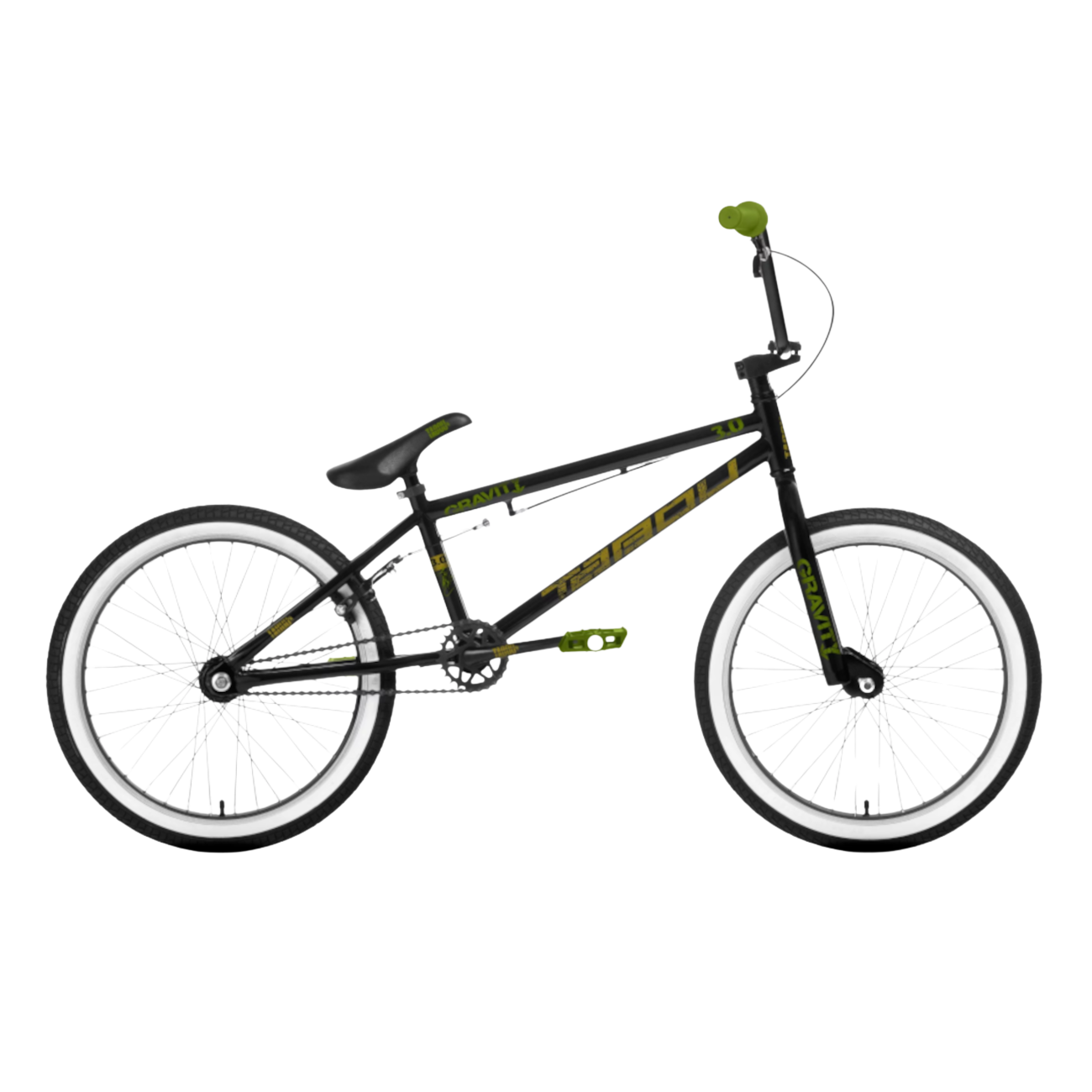 BMX jalgratas TABOU BMX Gravity 3.0, 20" must-roheline