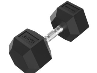 Hantel TUNTURI Platinum Hex Rubber Dumbbell, 25kg