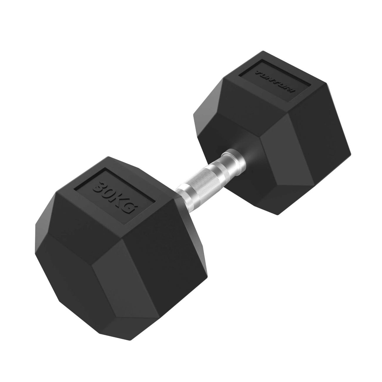 Hantel TUNTURI Platinum Hex Rubber Dumbbell, 30kg