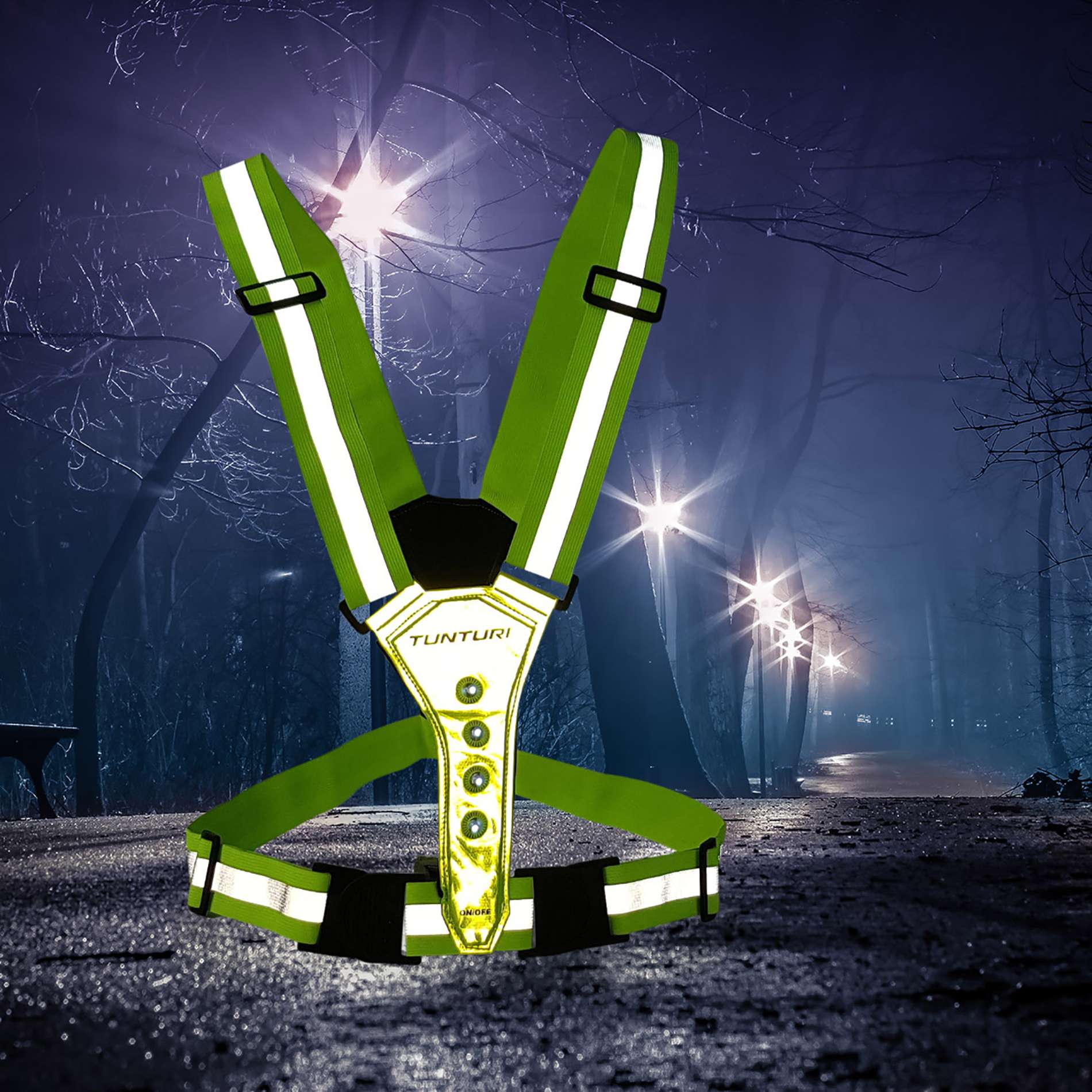 Helkurvest, jooksuvest Tunturi X-shape LED Belt - Image 5