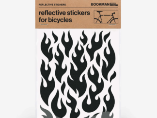 Helkurkleepsud jalgrattale BOOKMAN Reflective Stickers for Bicycles, Black Flames