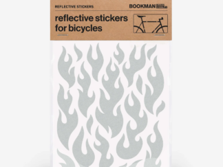 Helkurkleepsud jalgrattale BOOKMAN Reflective Stickers for Bicycles, White Flames