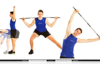 Venituspulk GYMSTICK Stretching stick 131 cm