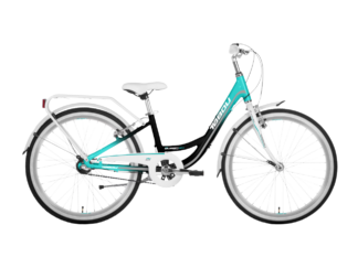 Tüdrukute jalgratas TABOU Queen 24 Nexus, must-türkiis