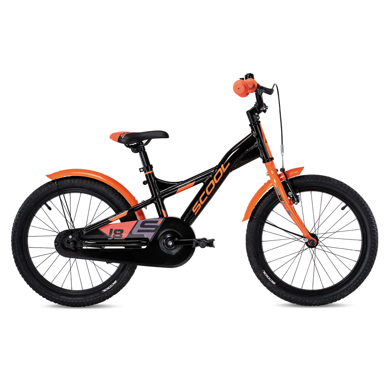 Laste jalgratas S´COOL XXlite, 18" Black/Orange