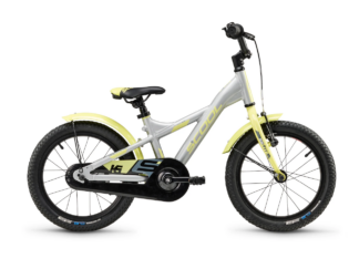 Laste jalgratas S´COOL XXlite, 16" hõbe/laim