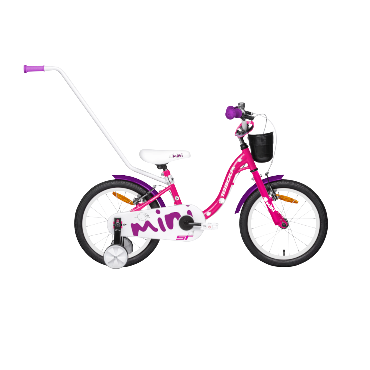 Laste jalgratas TABOU Mini ST, 14" roosa-valge