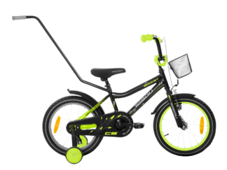 Laste jalgratas TABOU Rocket CS, 16" must/roheline