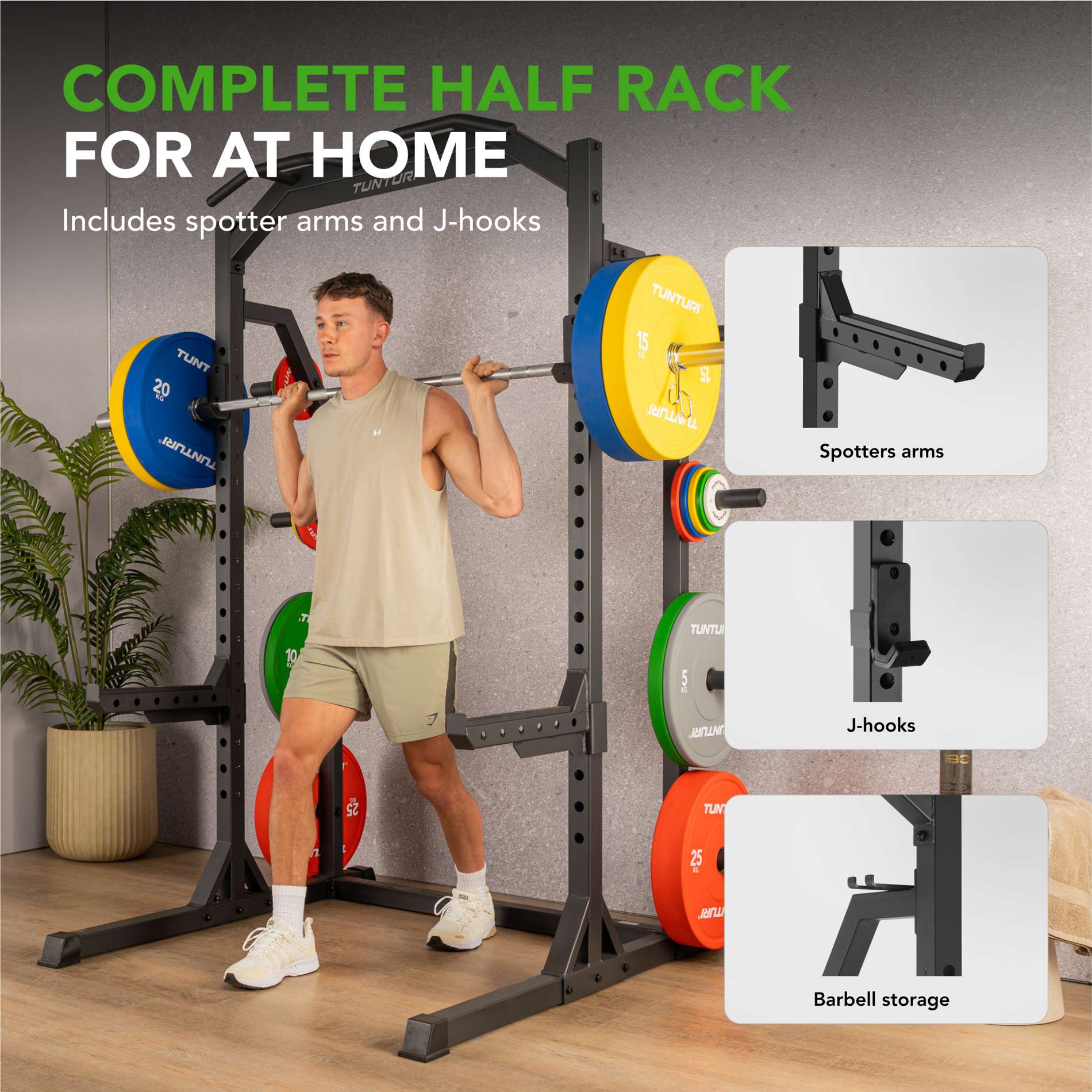 Poolraam TUNTURI HR60 Half Rack - Image 3