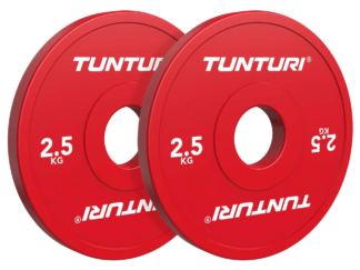 Raskuskettad TUNTURI Platinum Fractional Plates, Red, 50mm, 2 x 2,5 kg