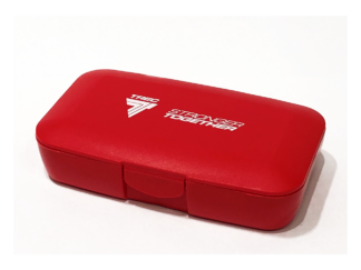 Tabletikarp TREC BOX FOR TABLETS -  RED - STRONGER TOGETHER
