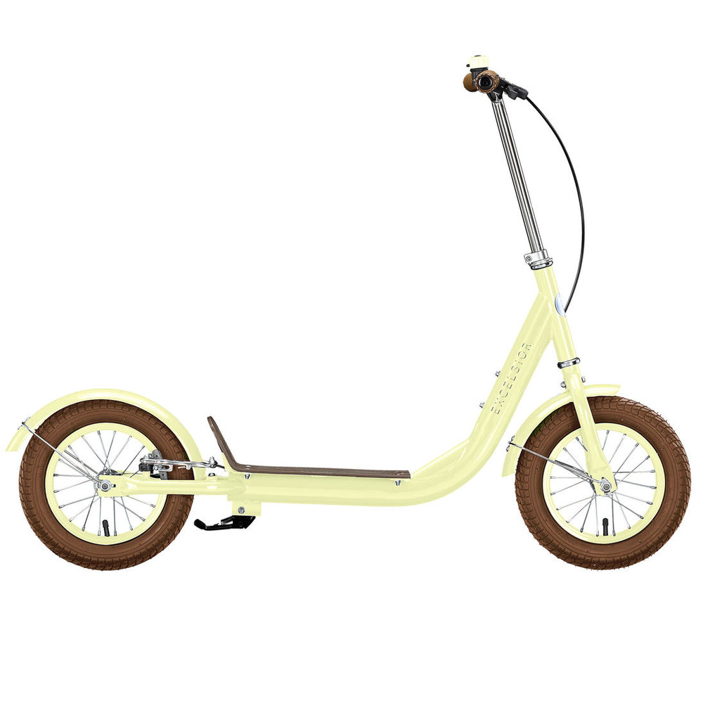 Tõukeratas Excelsior Retro Scooter, 12,5", kollane