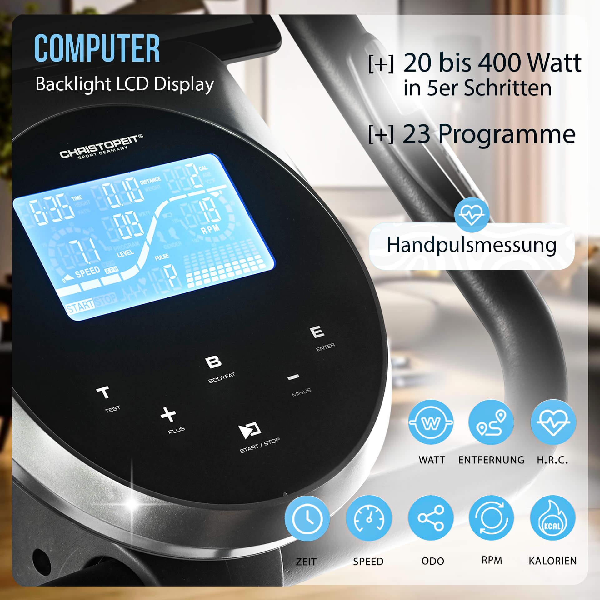 Velotrenažöör CHRISTOPEIT EM 8000 - Image 5